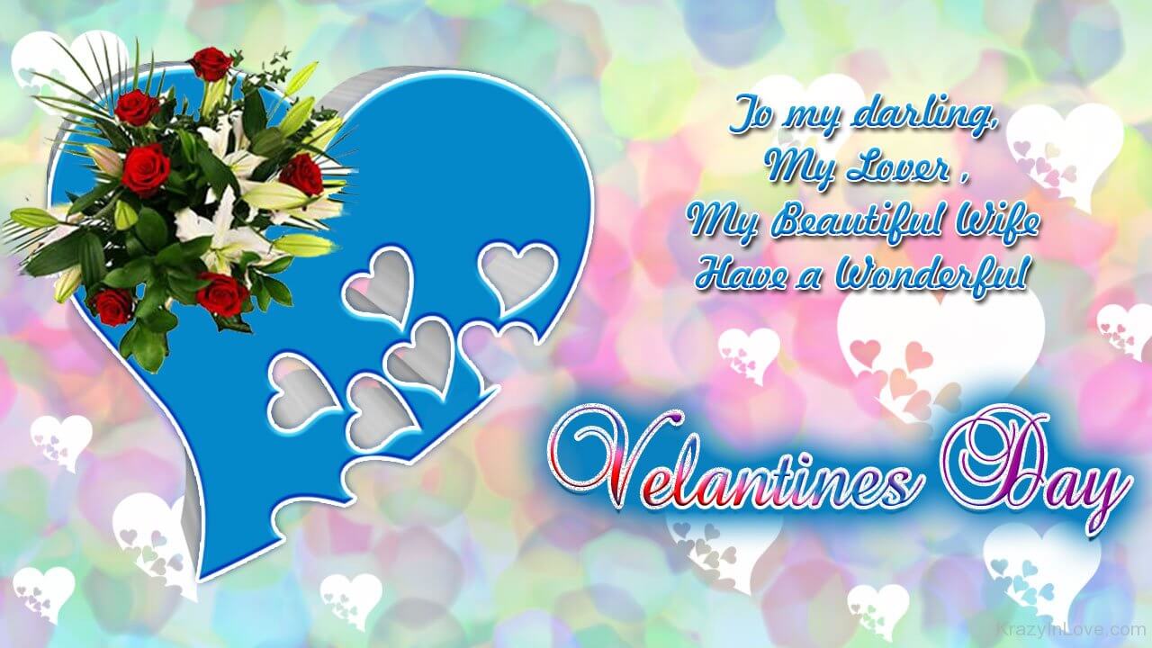 Happy Valentines Day Heart Greeting Card HD Wallpaper Image