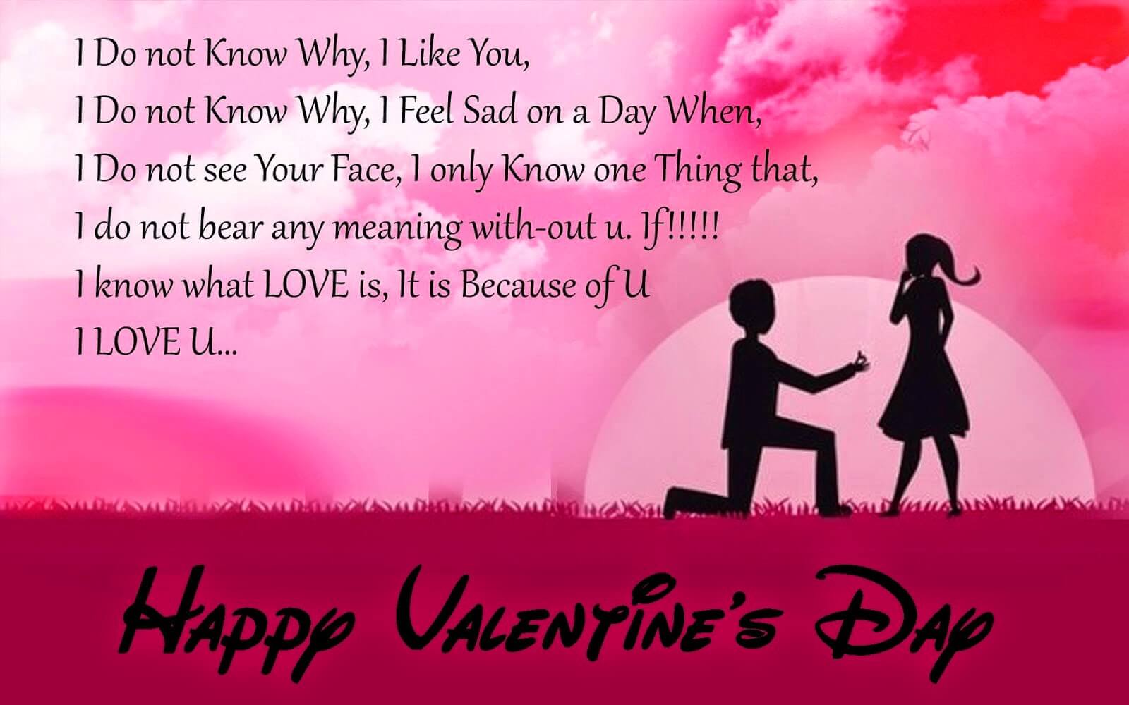 Happy Valentines day Love Poem Image Wallpaper Wishes For GF, BF