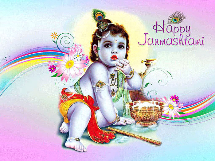 happy janmashtami wishes sms quotes wallpaper image