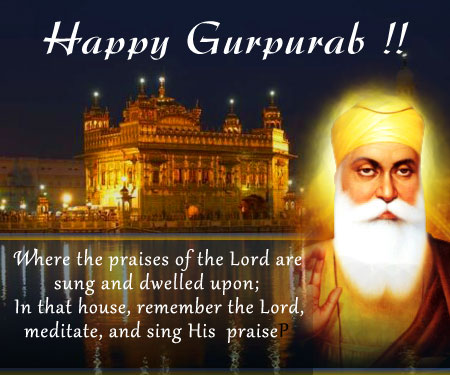 Happy Guru Nanak Dev Ji Gurpurab Greetings Picture