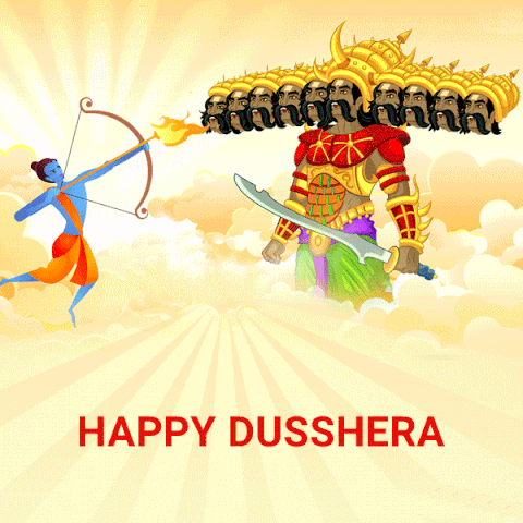 Happy Dussehra Wishes GIF