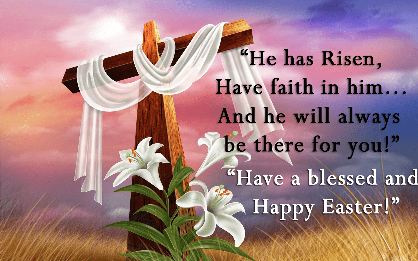 Happy Easter Sunday Wishes Cross