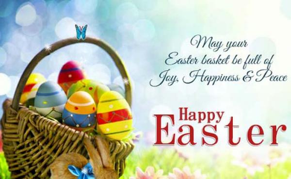 Happy Easter Sunday Wishes Egg Baskter