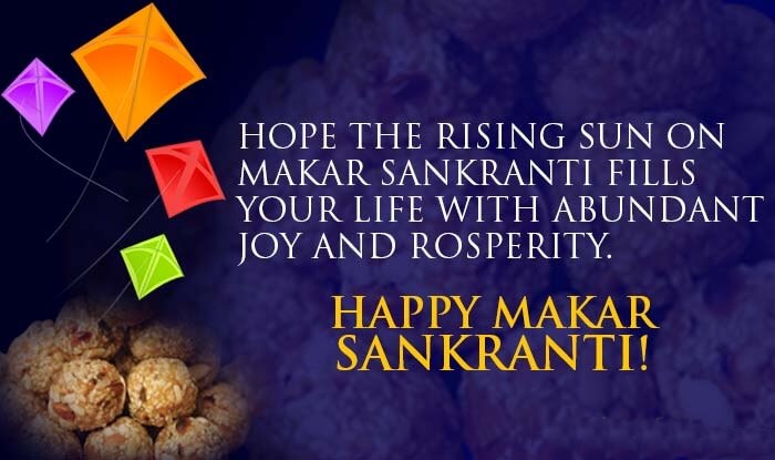 Happy Makar Sankranti Wishes Blue