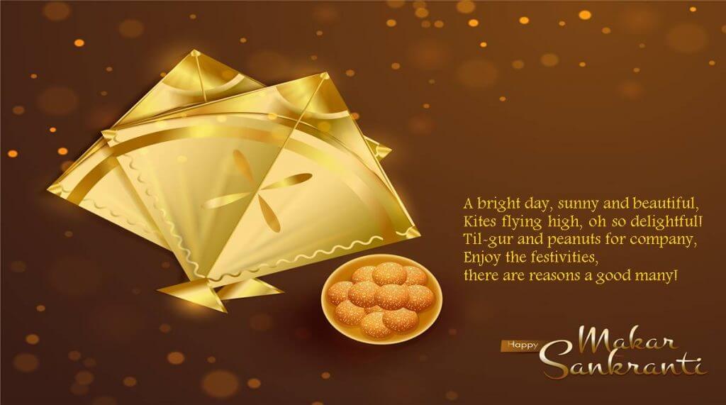 Happy Makar Sankranti Wishes Golden