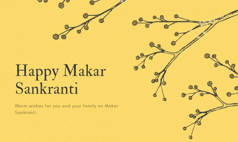 Happy Makar Sankranti Wishes Yellow