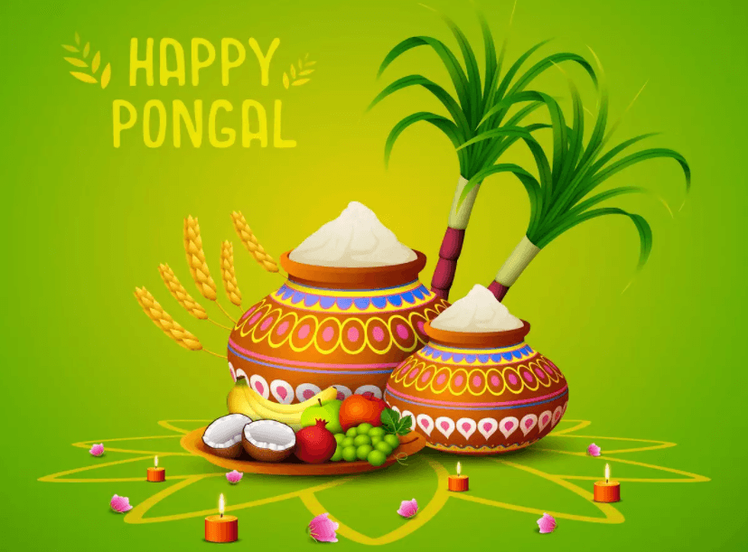 Happy Pongal Wishes Candles