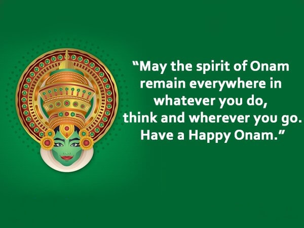 Happy Onam Wishes Green