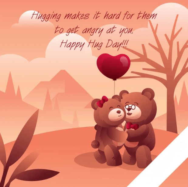 Happy Hug Day Wishes Balloons