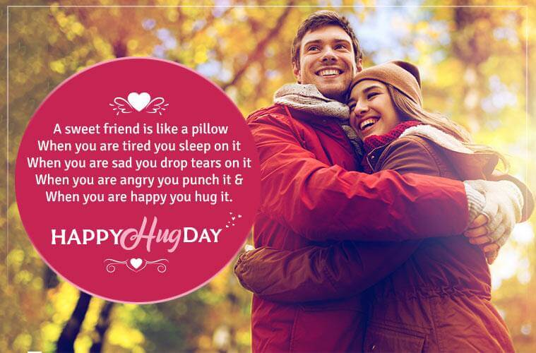Happy Hug Day Wishes Couple