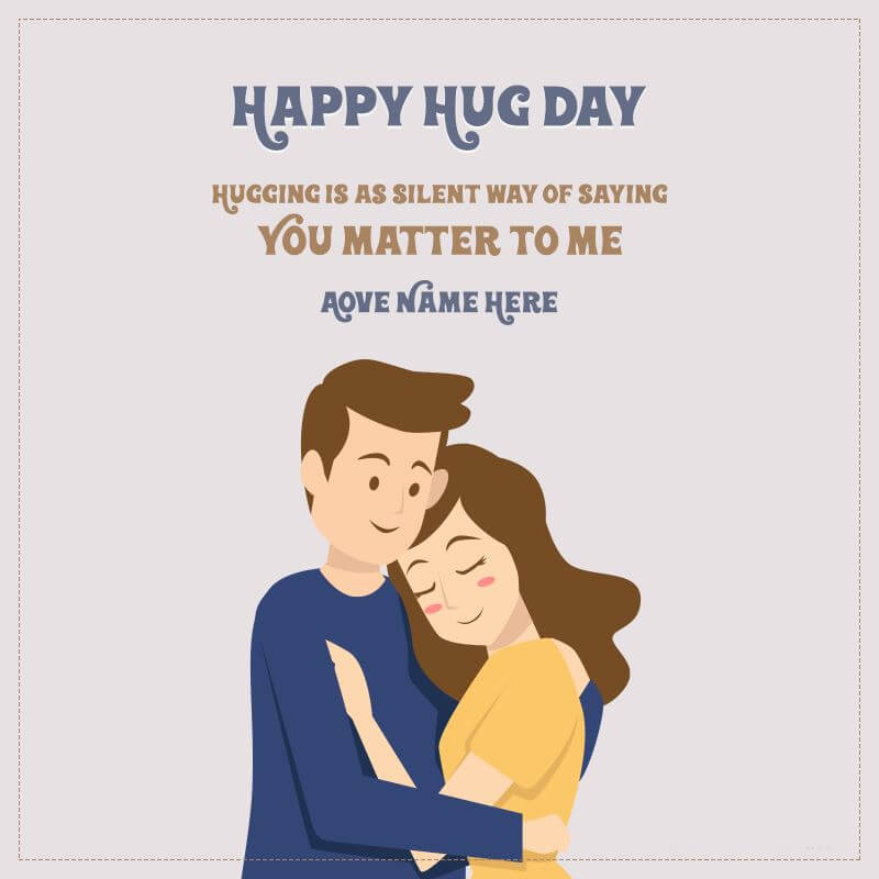 Happy Hug Day Wishes Greeting Card