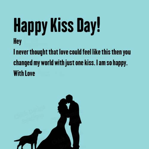Happy Kiss Day Wishes Dog