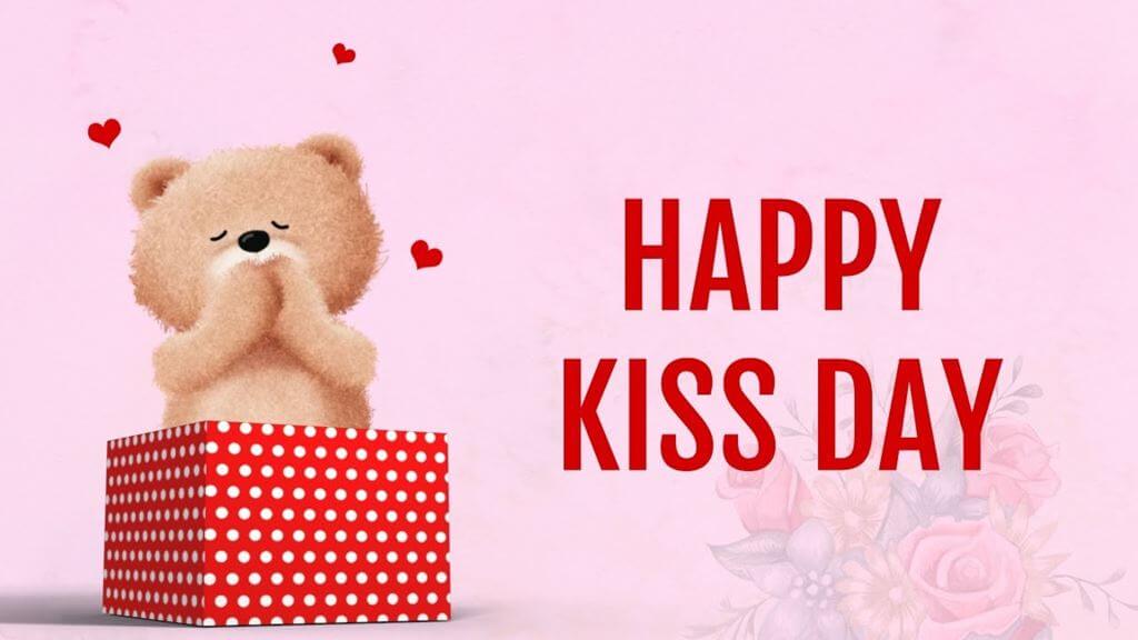 Happy Kiss Day Wishes Teddy Bear