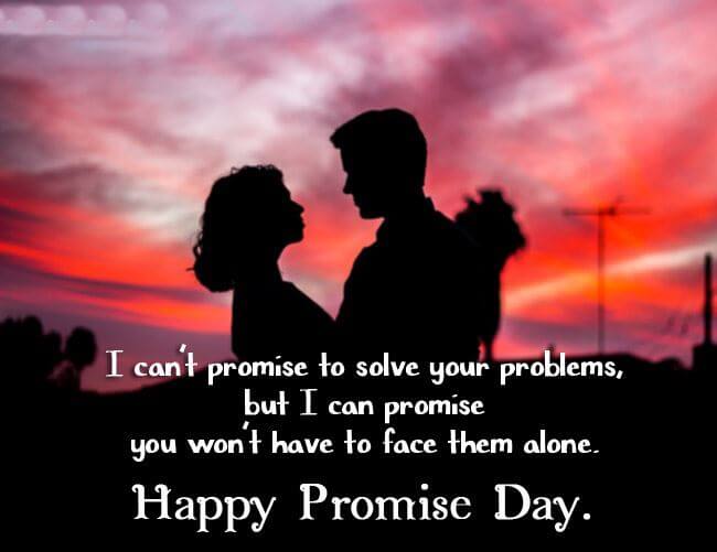 Happy Promise Day Wishes Sunset Couple