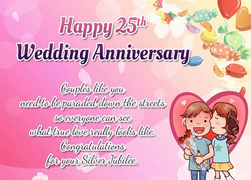 70+ 25th Wedding Anniversary Wishes – Images, Wishes, Quotes and Messages