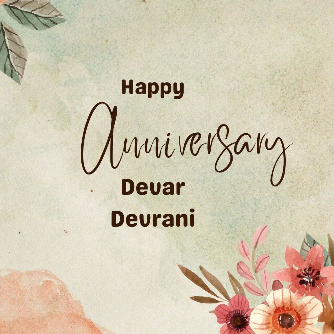 1st Happy Anniversary Wishes For Devar Devrani